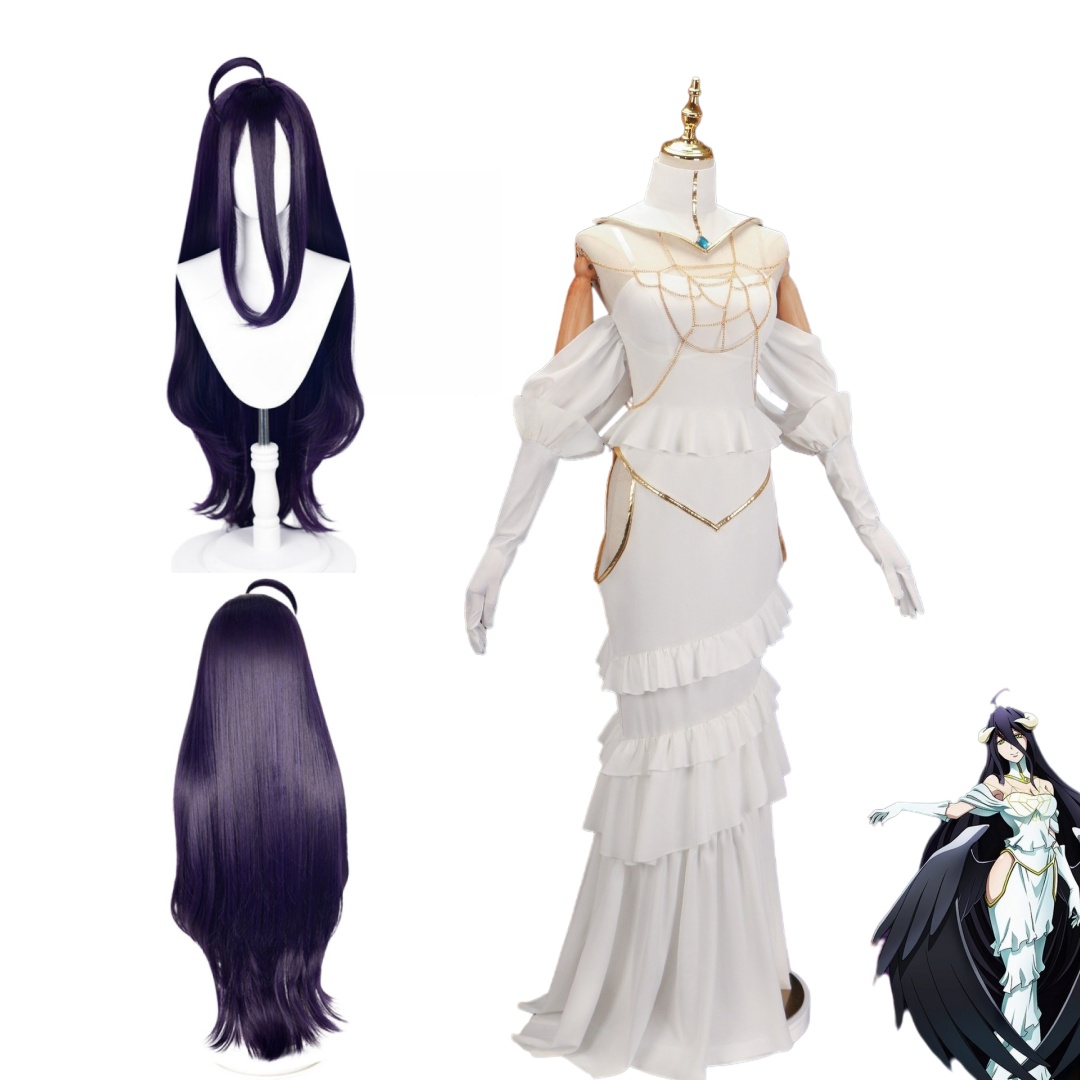 Zestaw peruki i kostiumu cospl – Anime Cosplay Albedo recenzja i cena