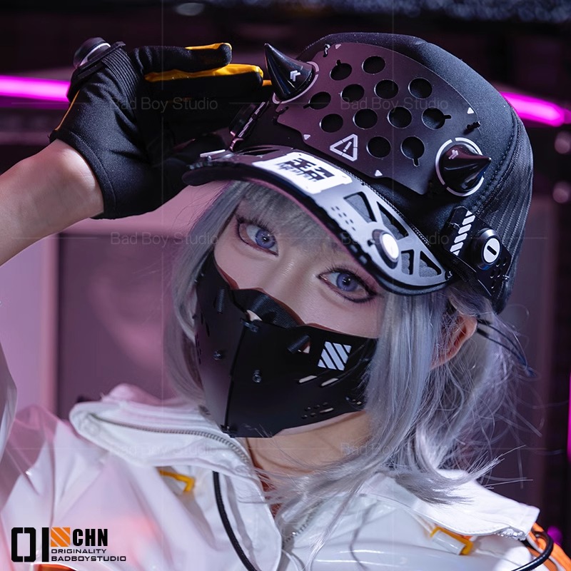Maska Cyberpunk Cosplay 2025 A – Anime Cosplay Mask recenzja i cena